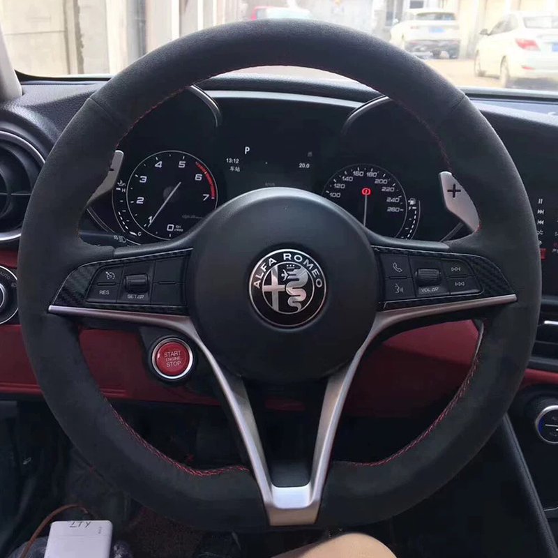 Für Alfa Romeo Giulia Stelvio  – Car Steering Wheel Cover Anti Slip Breathable Bewertung und Preis