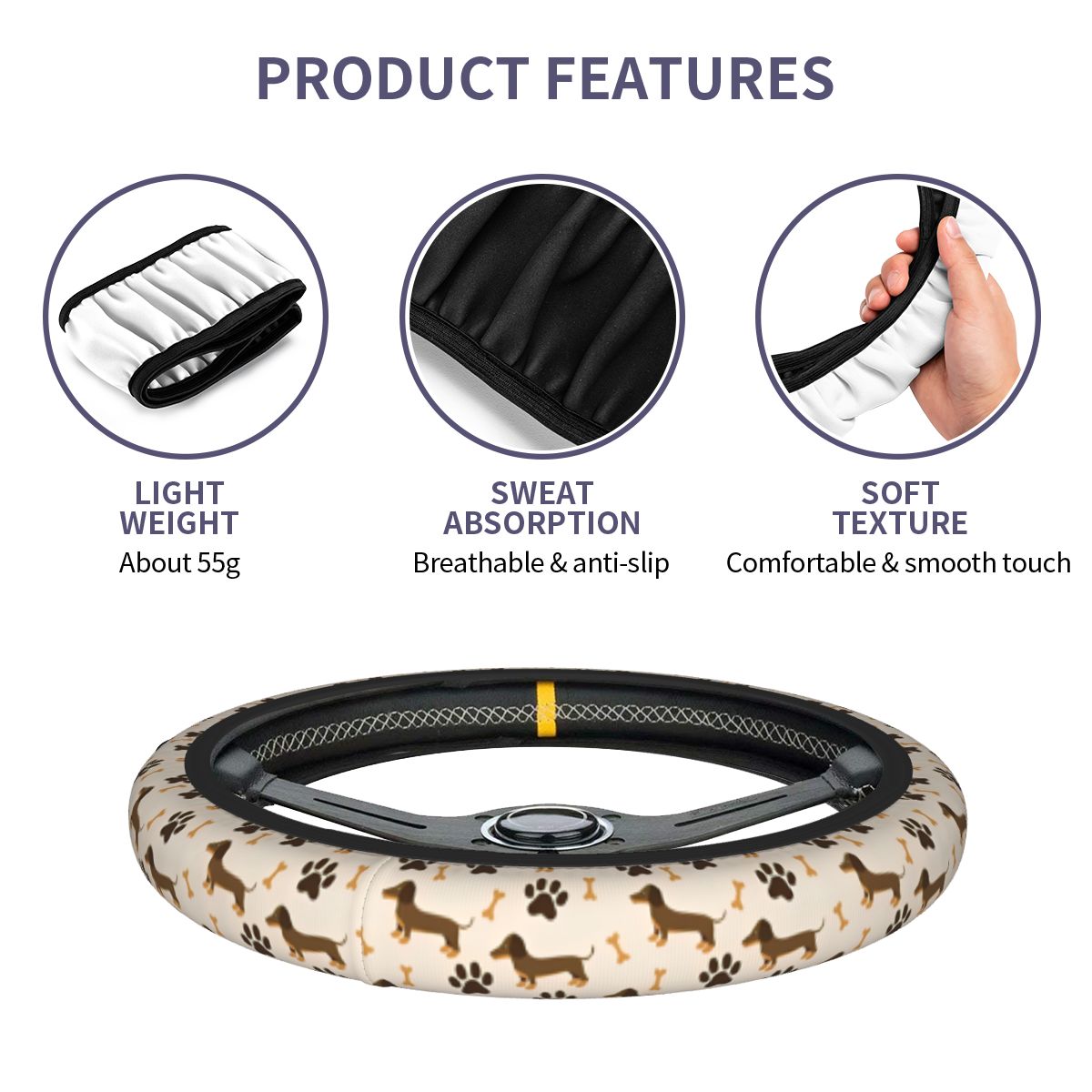 Nette Dackel Auto Lenkrad Abde – Car Steering Wheel Cover Anti Slip Breathable Bewertung und Preis